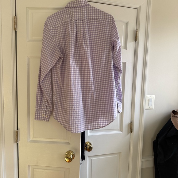 Izod Lavender Checkered Button Down Shirt - Picture 3 of 3
